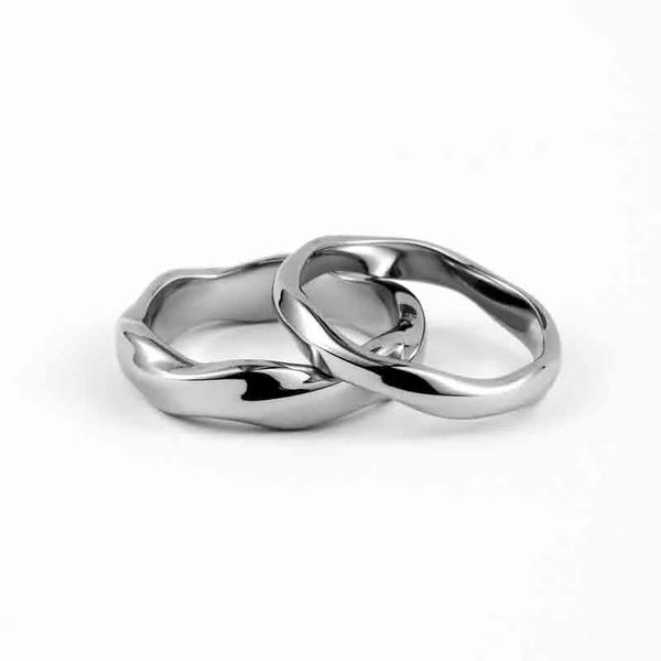 Stainless Steel 3mm Twisted Wedding Band