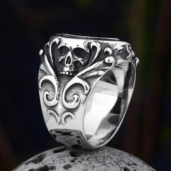 Stainless Steel Engravable Skull Ring