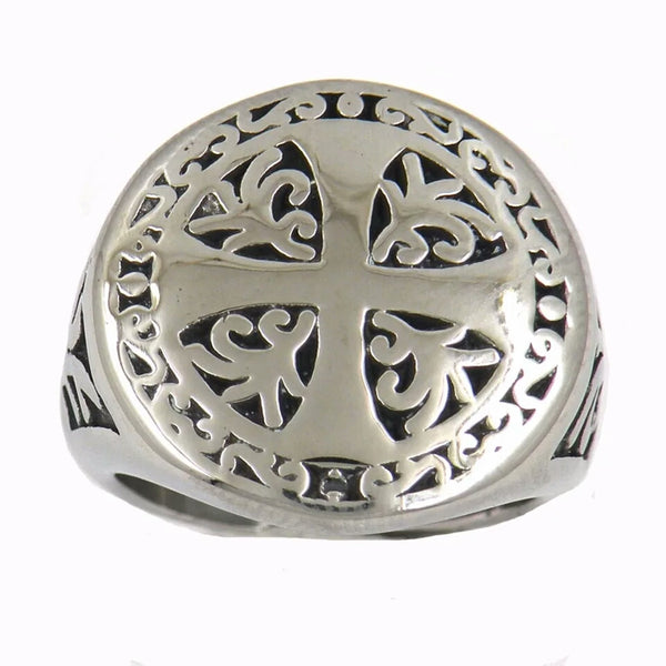 Stainless Steel Knights Templar Ring