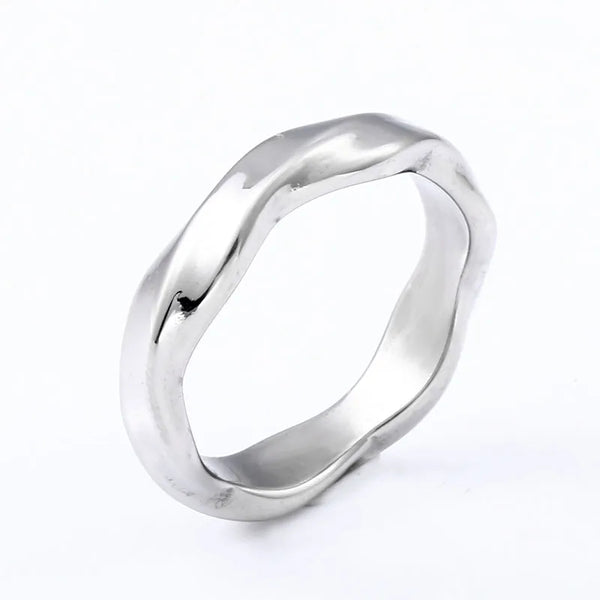 Stainless Steel 3mm Twisted Wedding Band