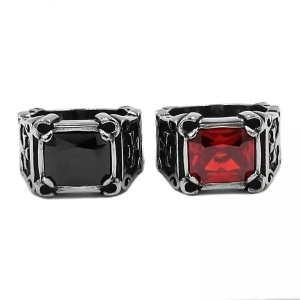 Stainless Steel,Gothic Biker Cross Ring