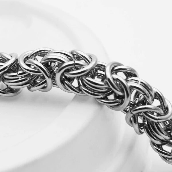 Stainless Steel 10mm Weaved  Chain  Bracelet