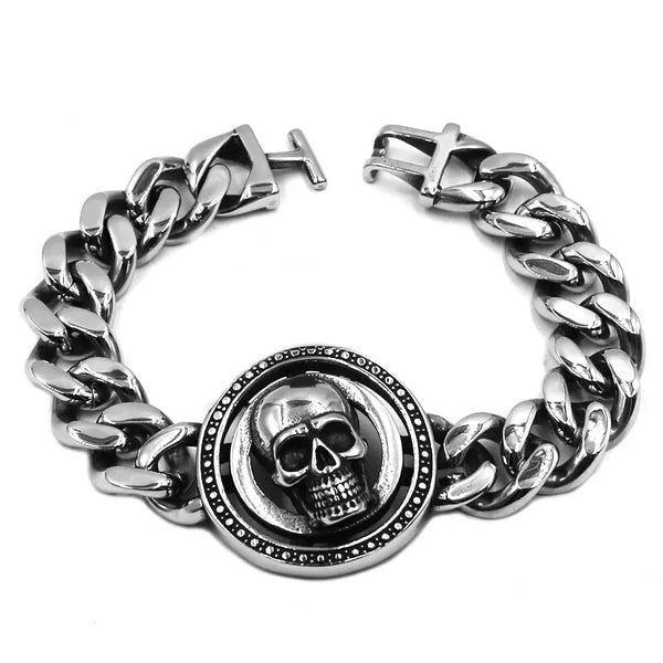 Stainless Steel Gothic Skull Bracelet