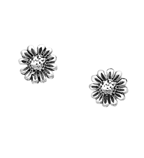 Sterling Silver Flower Earrings