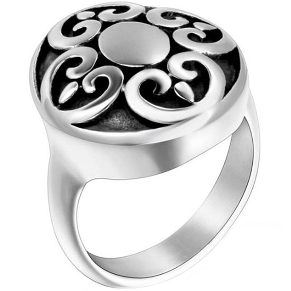 Stainless Steel Filigree Ring