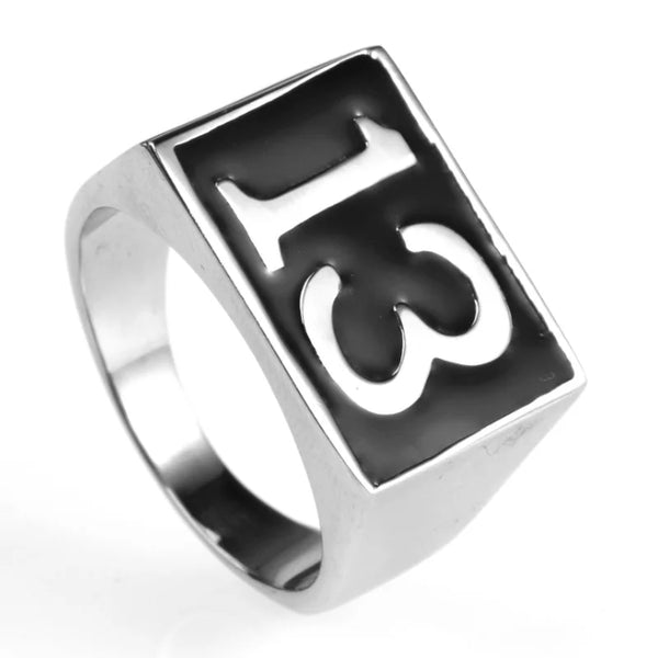 Stainless Steel Thirteen 13 Bike Ring