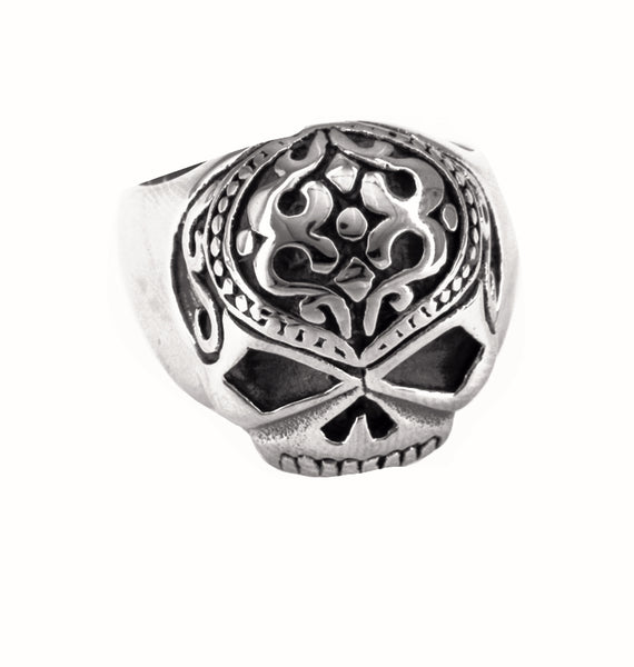 Stainless Steel Tribal Skull Ring