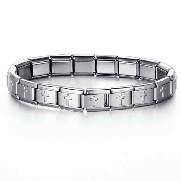 9mm Cross Italian Nomination Starter  Bracelet