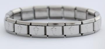 9mm Cross Italian Nomination Starter  Bracelet