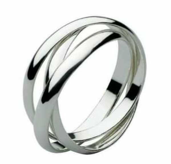 Stainless Steel Petite Trinity 3 Ring