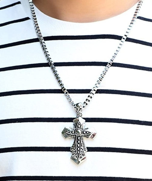 Stainless Steel Vintage Cross Necklace