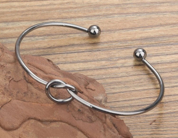 Stainless Steel Love Knot Bangle