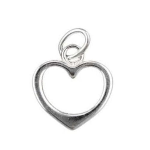 Sterling Silver Open Heart Charm